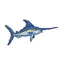 Pixel art of a Blue Marlin