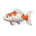 Pixel art of a Koi